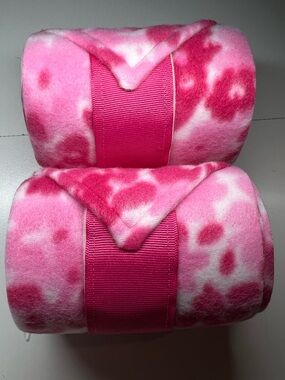 Pink Tie-Dye Polo Wraps set of 2